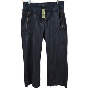 NWT Orvis Womens Wide Leg Cropped‎ Pants Size 14 Comfort Waist Pull On